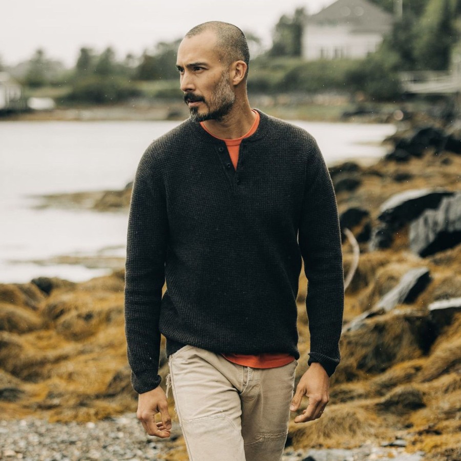 Shirts & Sweaters Taylor Stitch | The Sidecountry Sweater In Coffee Heather Merino Waffle