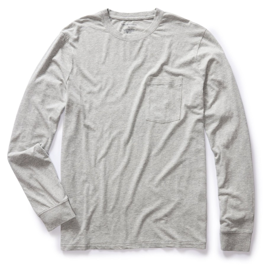 Shirts & Sweaters Taylor Stitch | The Cotton Hemp Long Sleeve Tee In Heather Grey