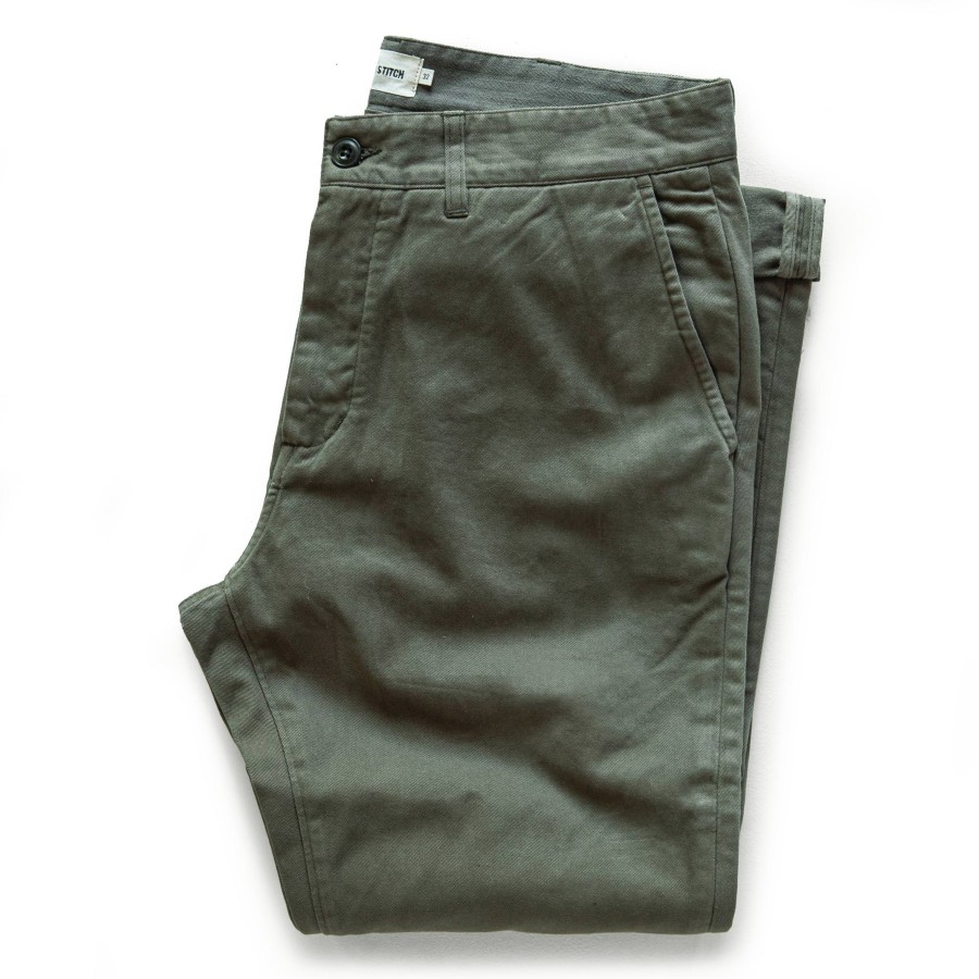 Bottoms Taylor Stitch | The Slim Foundation Pant In Organic Olive