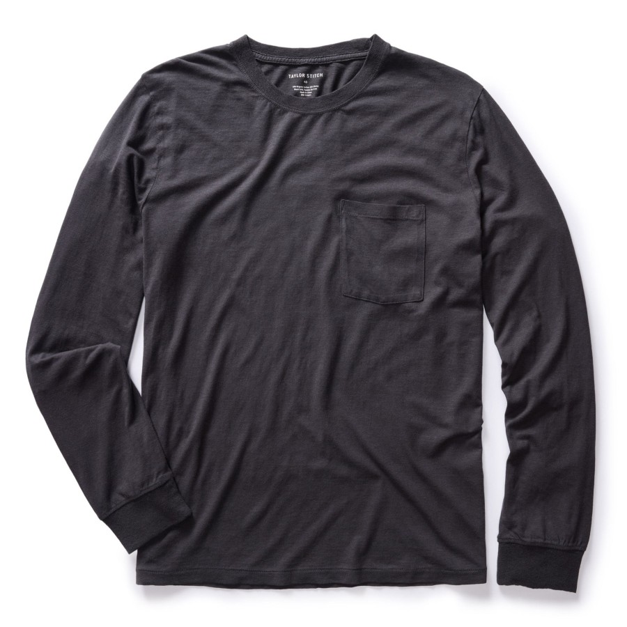 Shirts & Sweaters Taylor Stitch | The Cotton Hemp Long Sleeve Tee In Charcoal