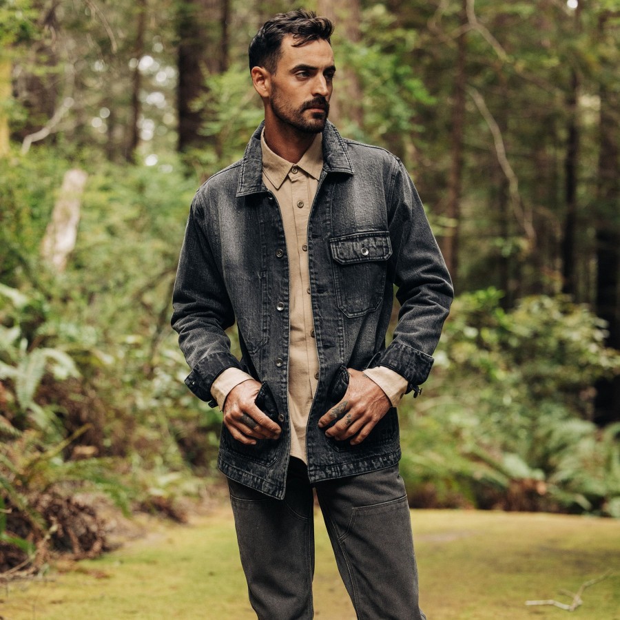 Outerwear Taylor Stitch | The Fremont Jacket In Black 3-Month Wash Selvage Denim