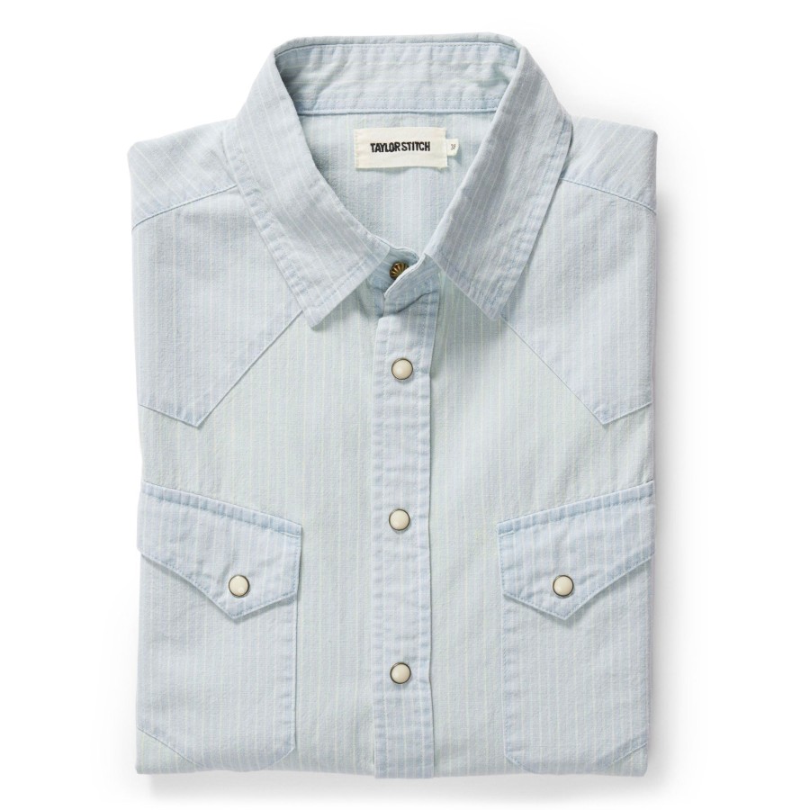 Shirts & Sweaters Taylor Stitch | The Western Shirt In Bleached Indigo Stripe