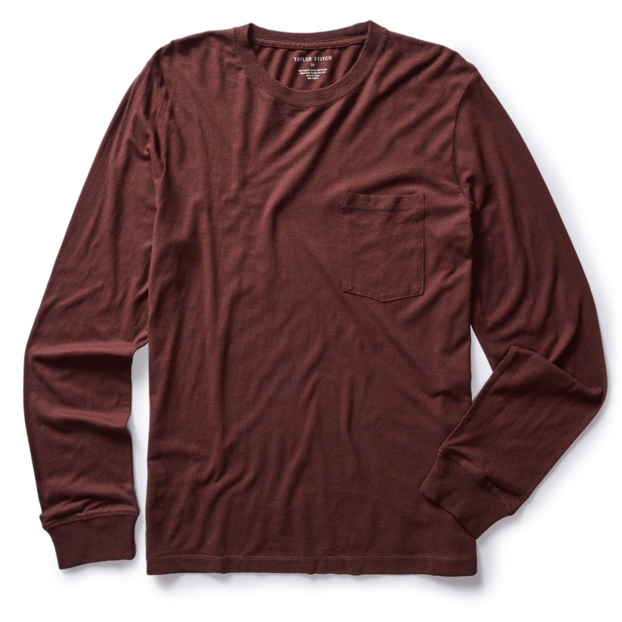 Shirts & Sweaters Taylor Stitch | The Cotton Hemp Long Sleeve Tee In Burgundy