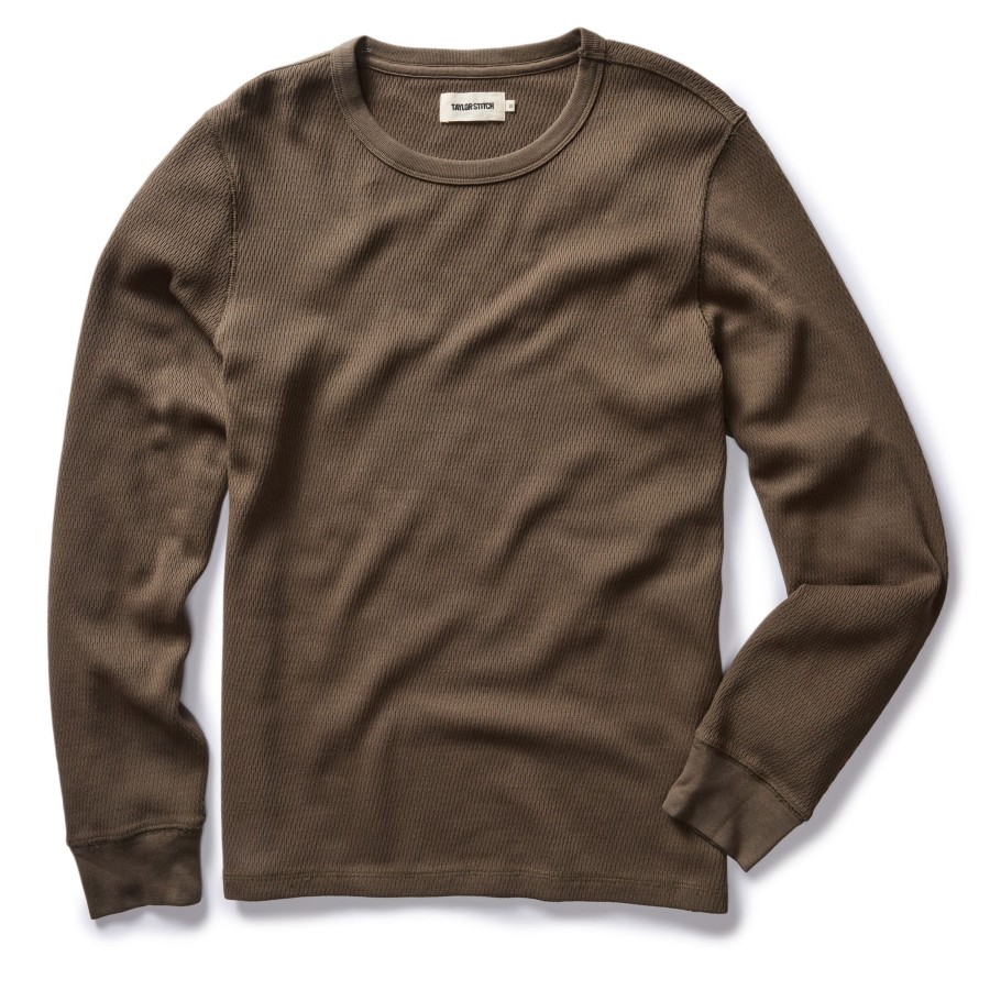 Shirts & Sweaters Taylor Stitch | The Organic Cotton Waffle Crew In Fatigue Olive