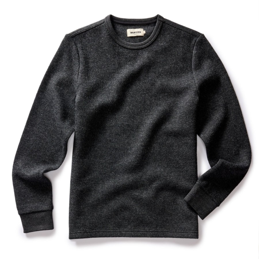 Shirts & Sweaters Taylor Stitch | The Evans Crew In Charcoal Birdseye Wool