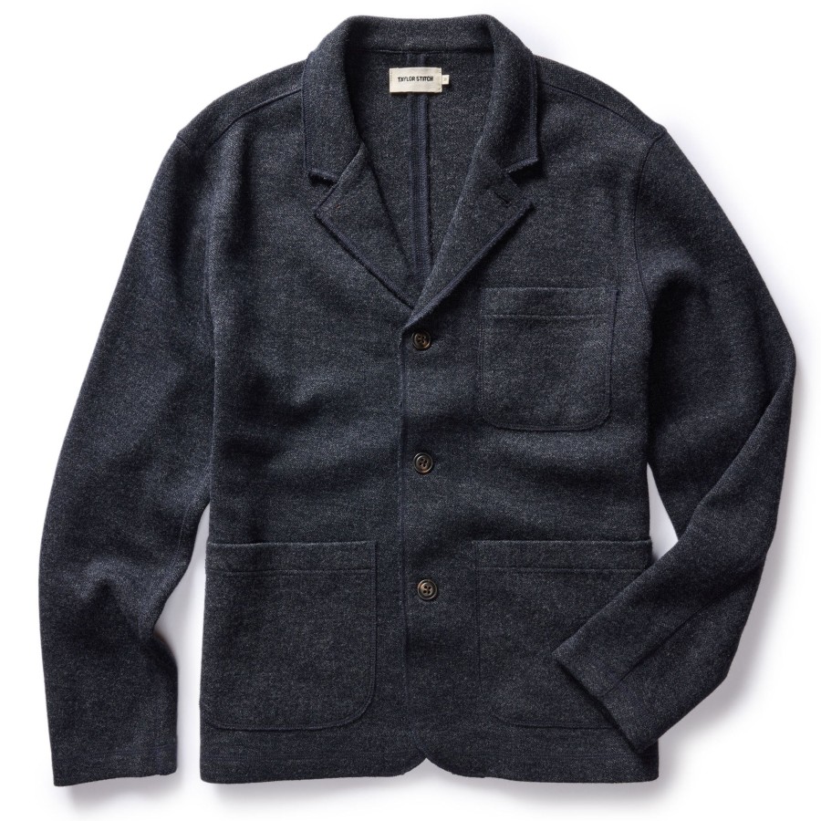 Outerwear Taylor Stitch | The Ridgewood Cardigan In Navy Birdseye Wool