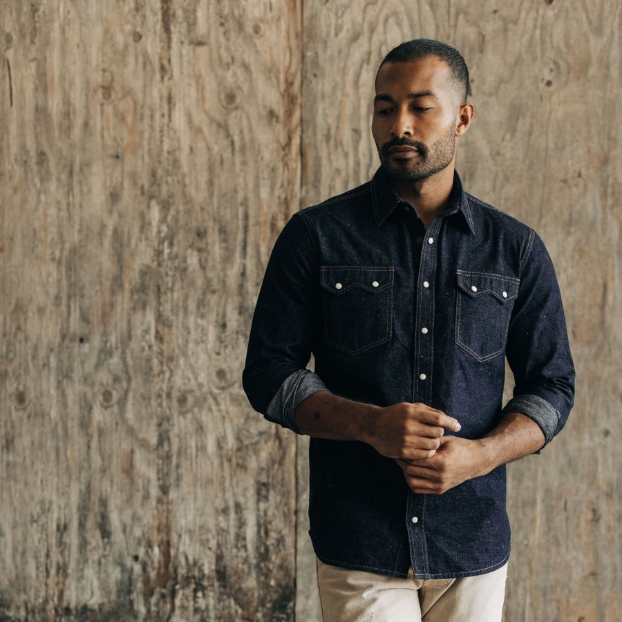 Shirts & Sweaters Taylor Stitch | The Frontier Shirt In Rinsed Indigo Denim