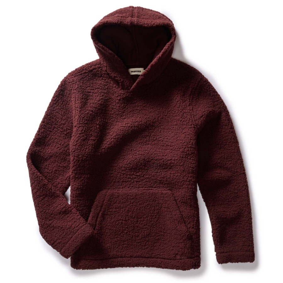 Shirts & Sweaters Taylor Stitch | The Nomad Hoodie In Burgundy Sherpa