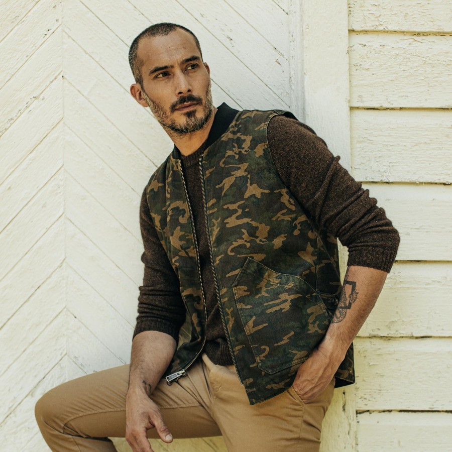 Outerwear Taylor Stitch | The Workhorse Vest In Camo Boss Duck