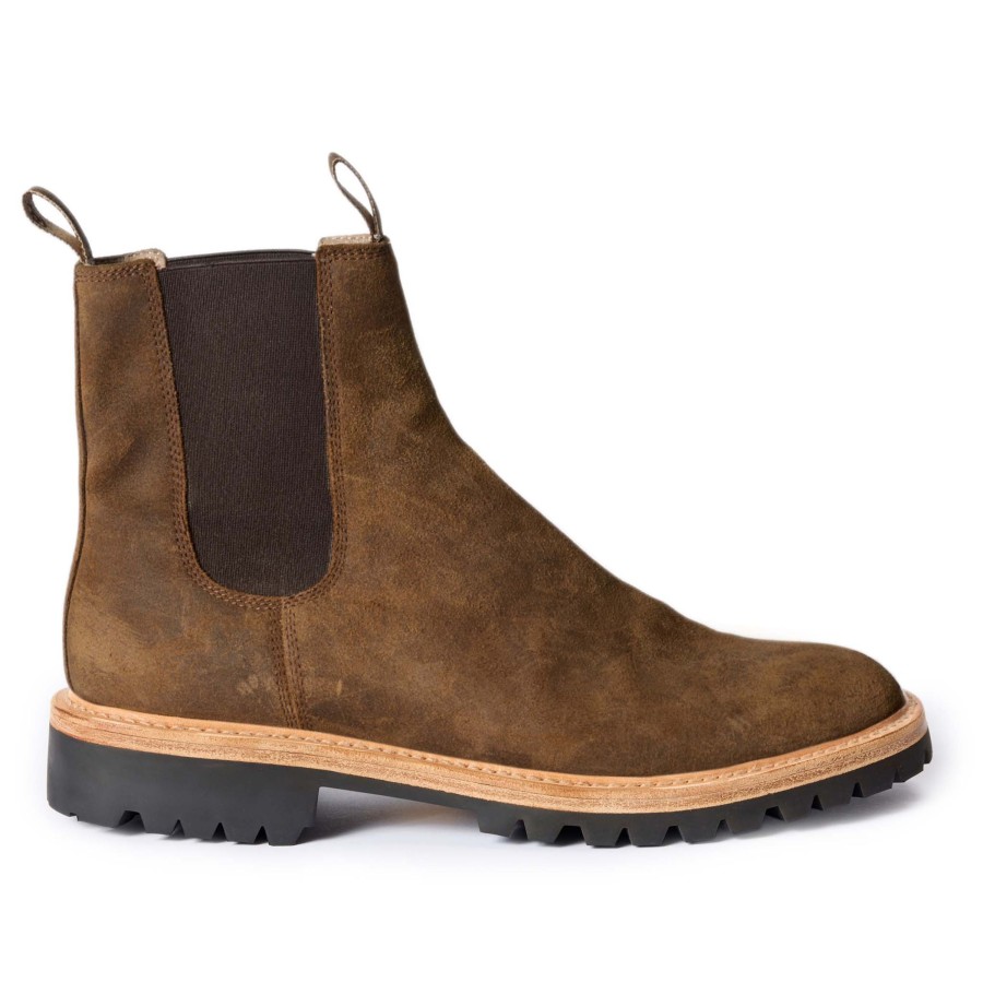 Boots & Accessories Taylor Stitch | The Ranch Boot In Golden Brown Waxed Suede