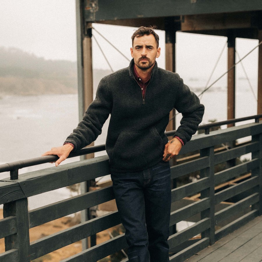 Shirts & Sweaters Taylor Stitch | The Nomad Pullover In Charcoal Heather Sherpa