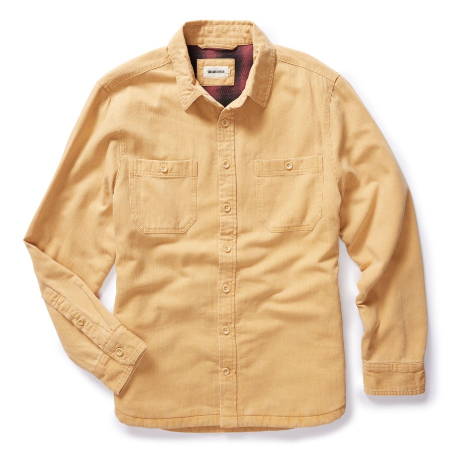 Outerwear Taylor Stitch | The Lined Utility Shirt In Wheat Denim