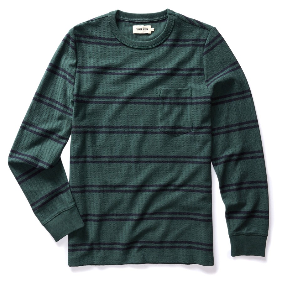 Shirts & Sweaters Taylor Stitch | The Colton Crew In Dark Forest Stripe