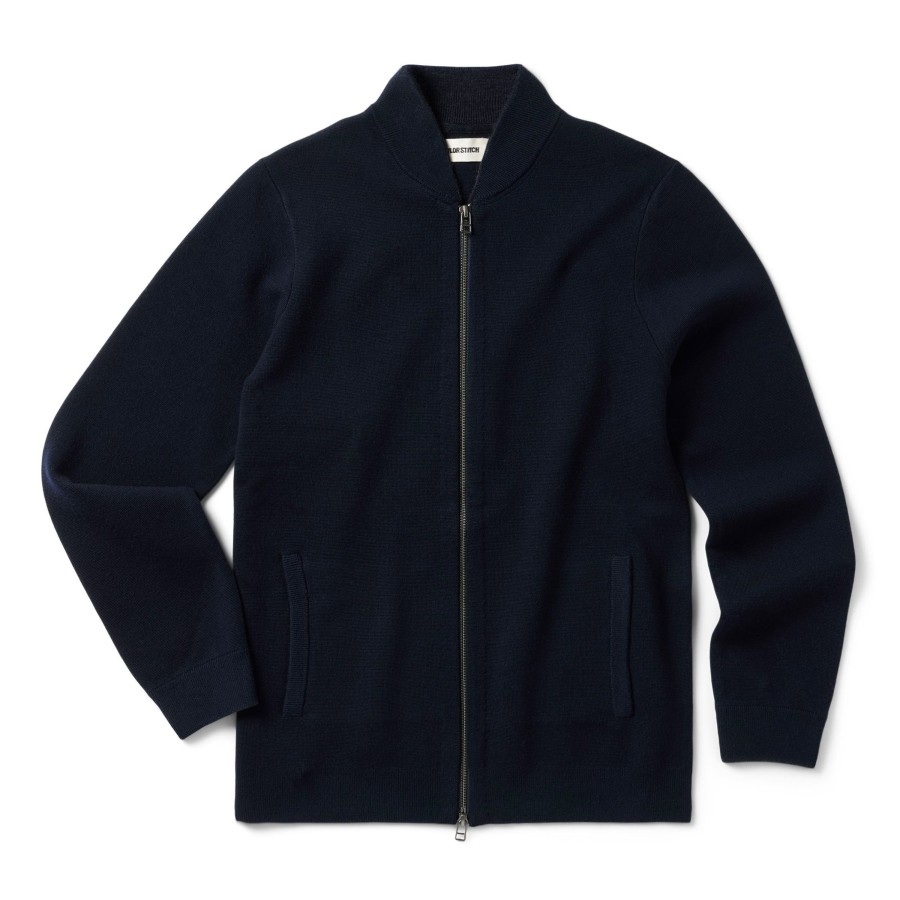 Shirts & Sweaters Taylor Stitch | The Portola Bomber In Midnight Merino