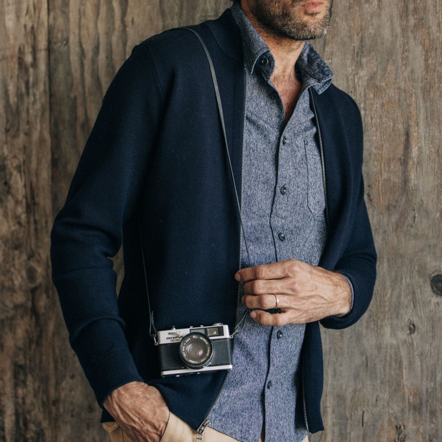 Shirts & Sweaters Taylor Stitch | The Portola Bomber In Midnight Merino