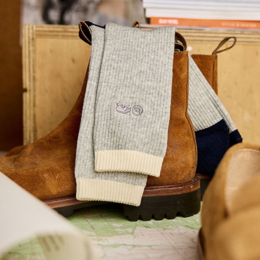 Boots & Accessories Taylor Stitch | The Ribbed Sock In Grey