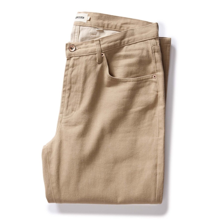 Bottoms Taylor Stitch | The Democratic All Day Pant In Light Khaki Broken Twill