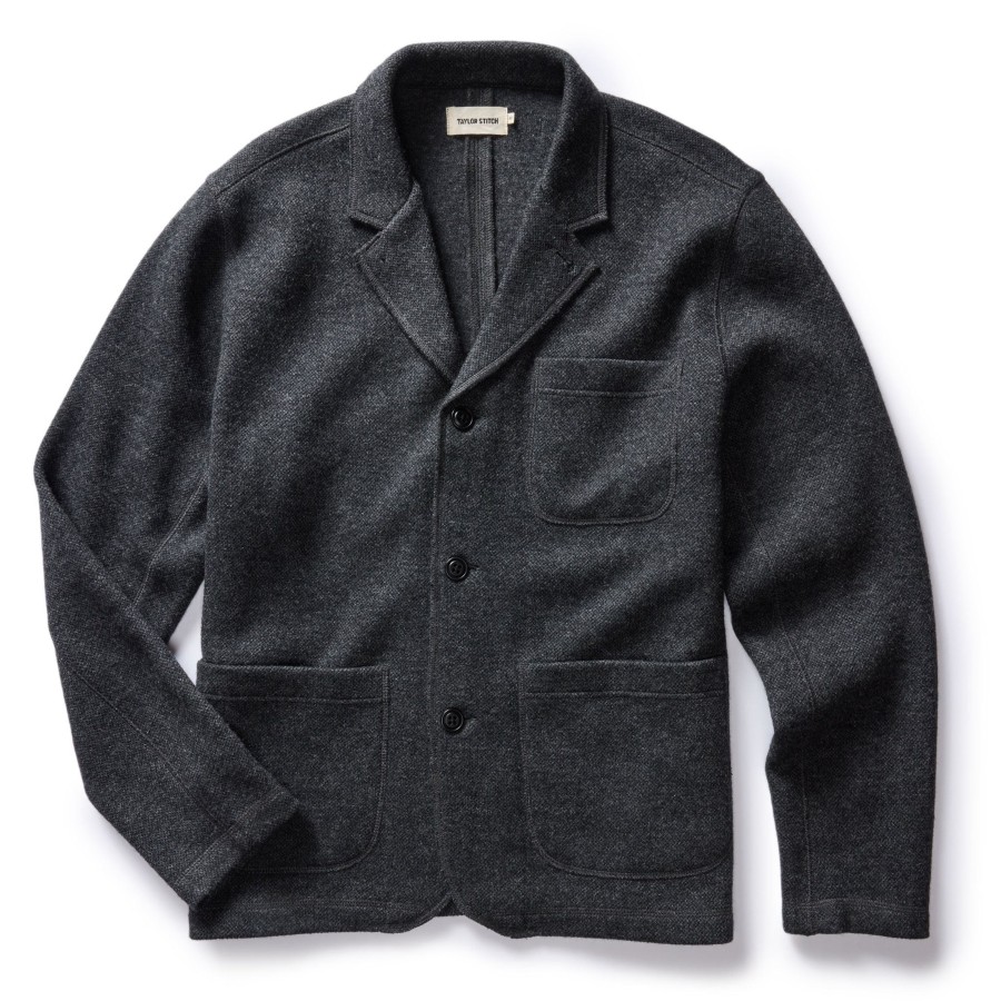 Outerwear Taylor Stitch | The Ridgewood Cardigan In Charcoal Birdseye Wool