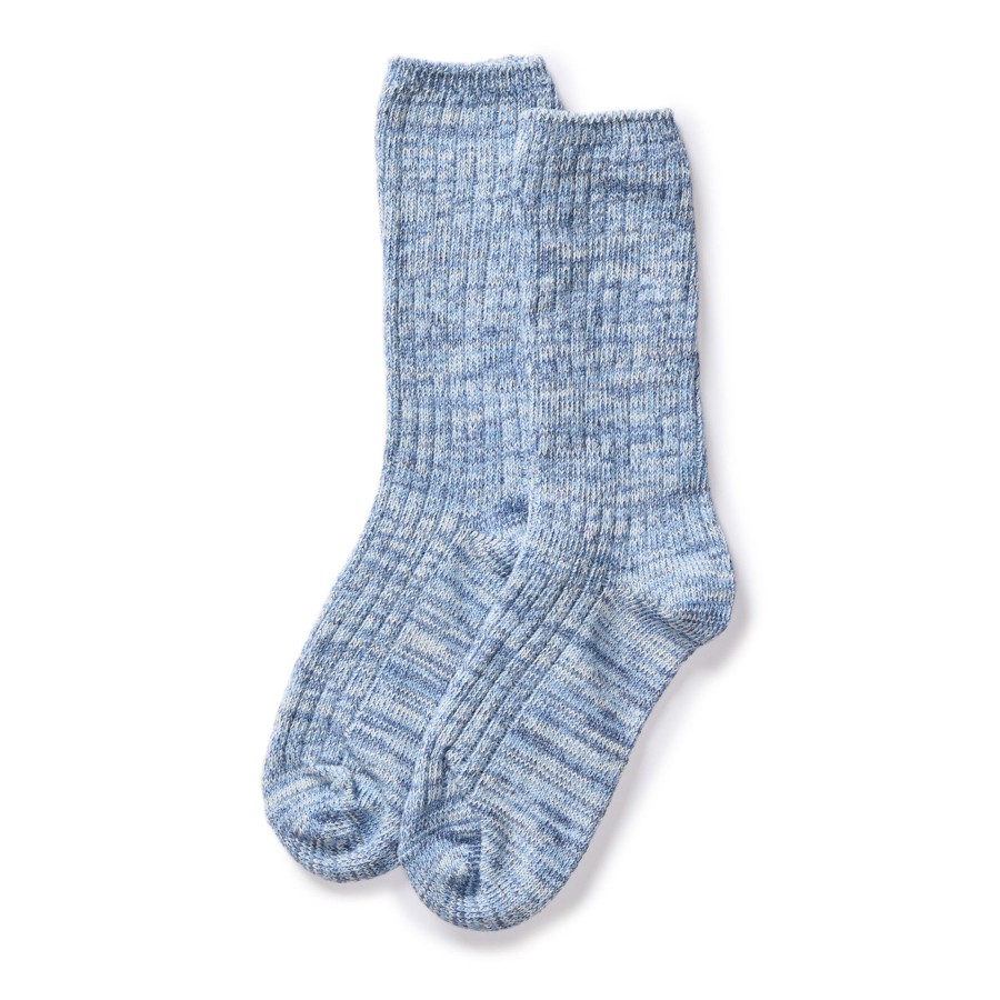 Boots & Accessories Taylor Stitch | The Rib Sock In Blue Melange