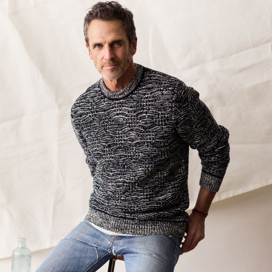 Shirts & Sweaters Taylor Stitch | The Chatham Crew In Marine Stripe Jacquard