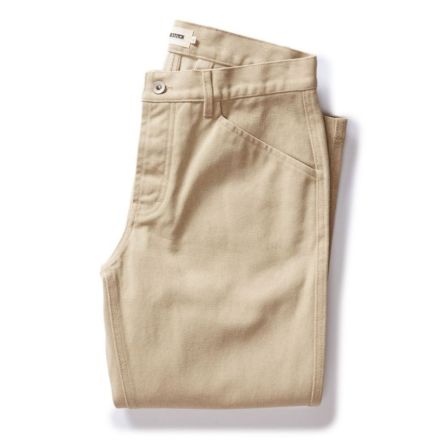 Bottoms Taylor Stitch | The Camp Pant In Light Khaki Chipped Canvas