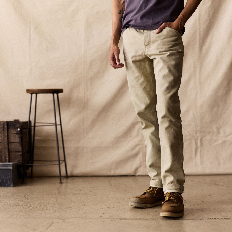 Bottoms Taylor Stitch | The Camp Pant In Light Khaki Chipped Canvas