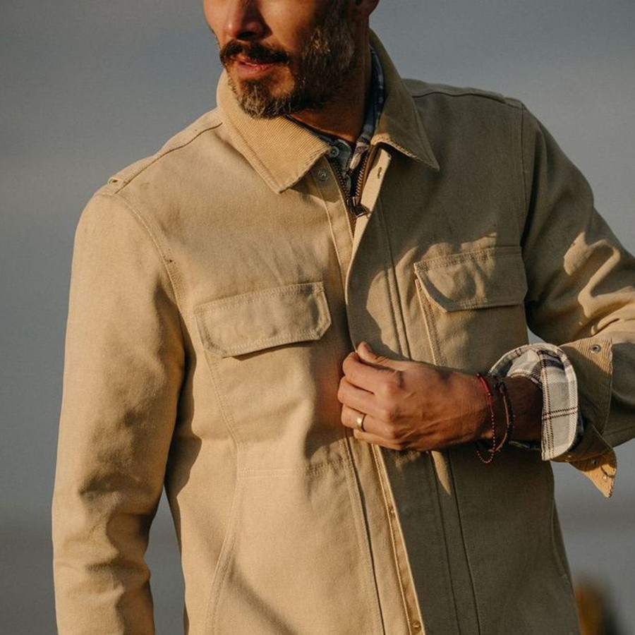 Outerwear Taylor Stitch | The Workhorse Utility Jacket In Light Khaki Chipped Canvas