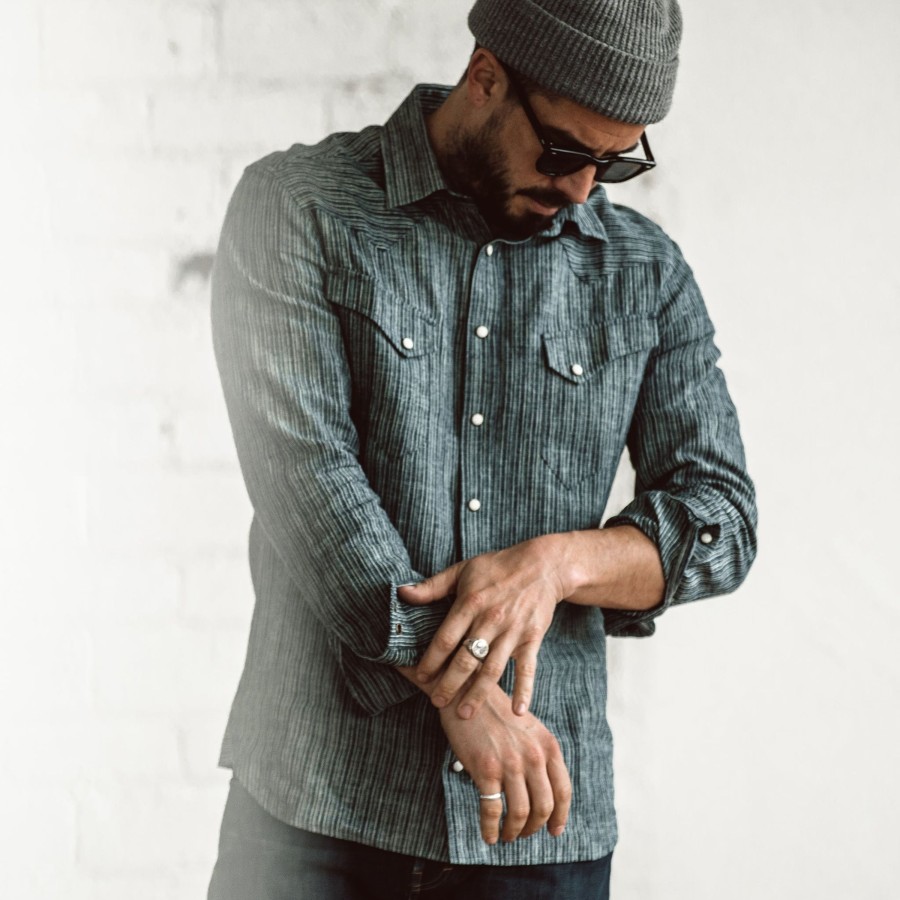 Shirts & Sweaters Taylor Stitch | The Western Shirt In Hemp Stripe Chambray