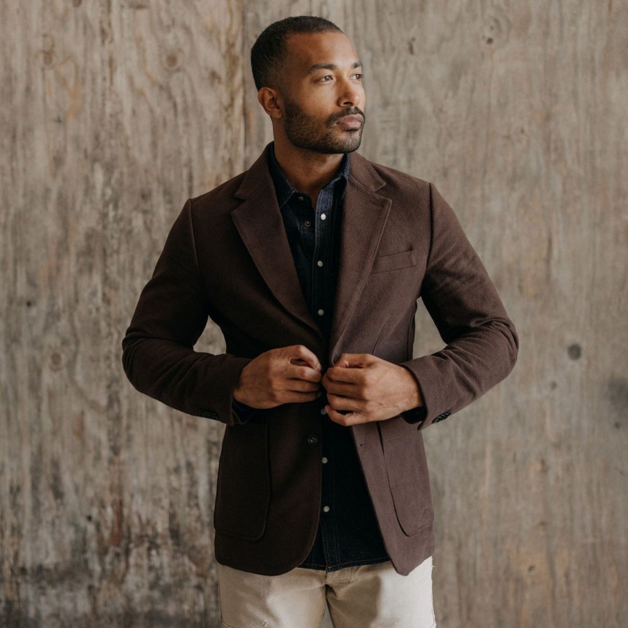 Outerwear Taylor Stitch | The Sheffield Sportcoat In Dark Chestnut Moleskin