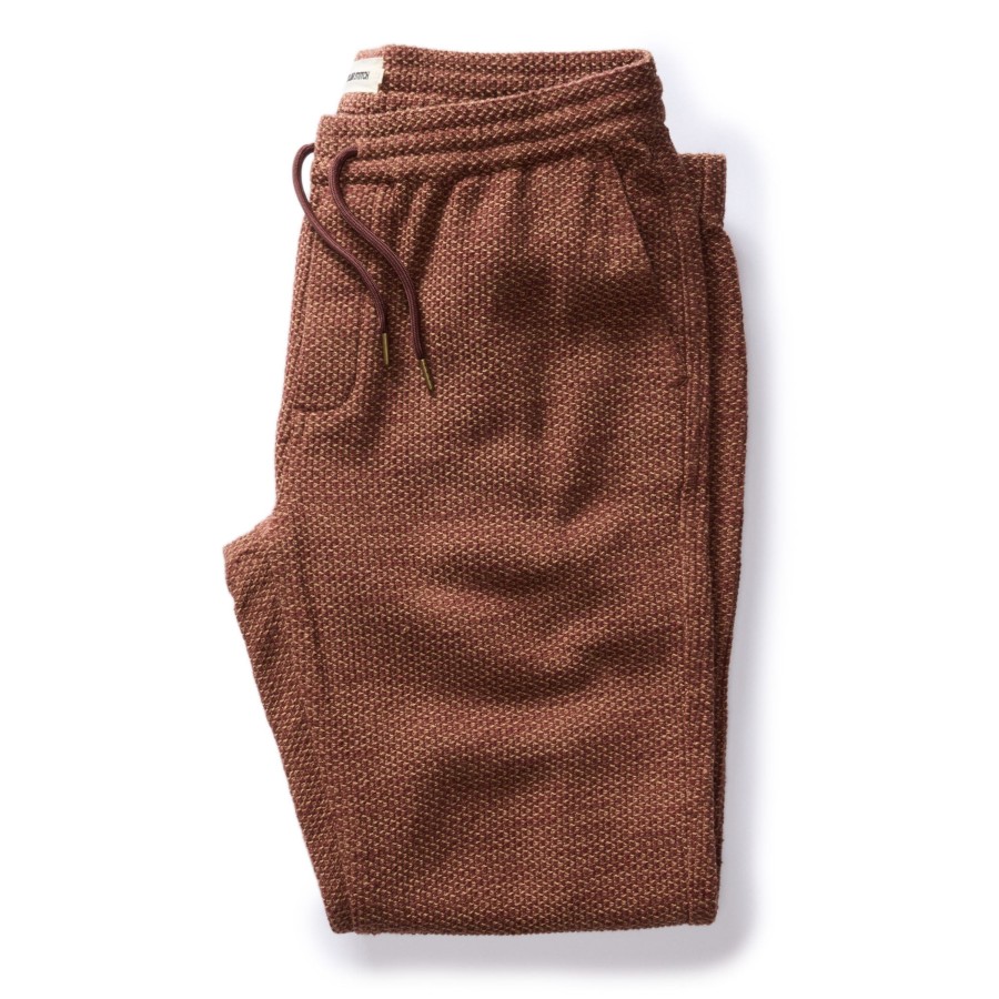 Bottoms Taylor Stitch | The Apres Pant In Black Cherry Sashiko