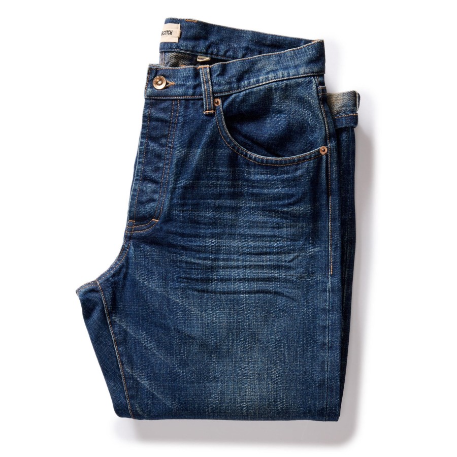 Bottoms Taylor Stitch | The Democratic Brushed Back Jean In Collins Resin Wash Selvage Denim