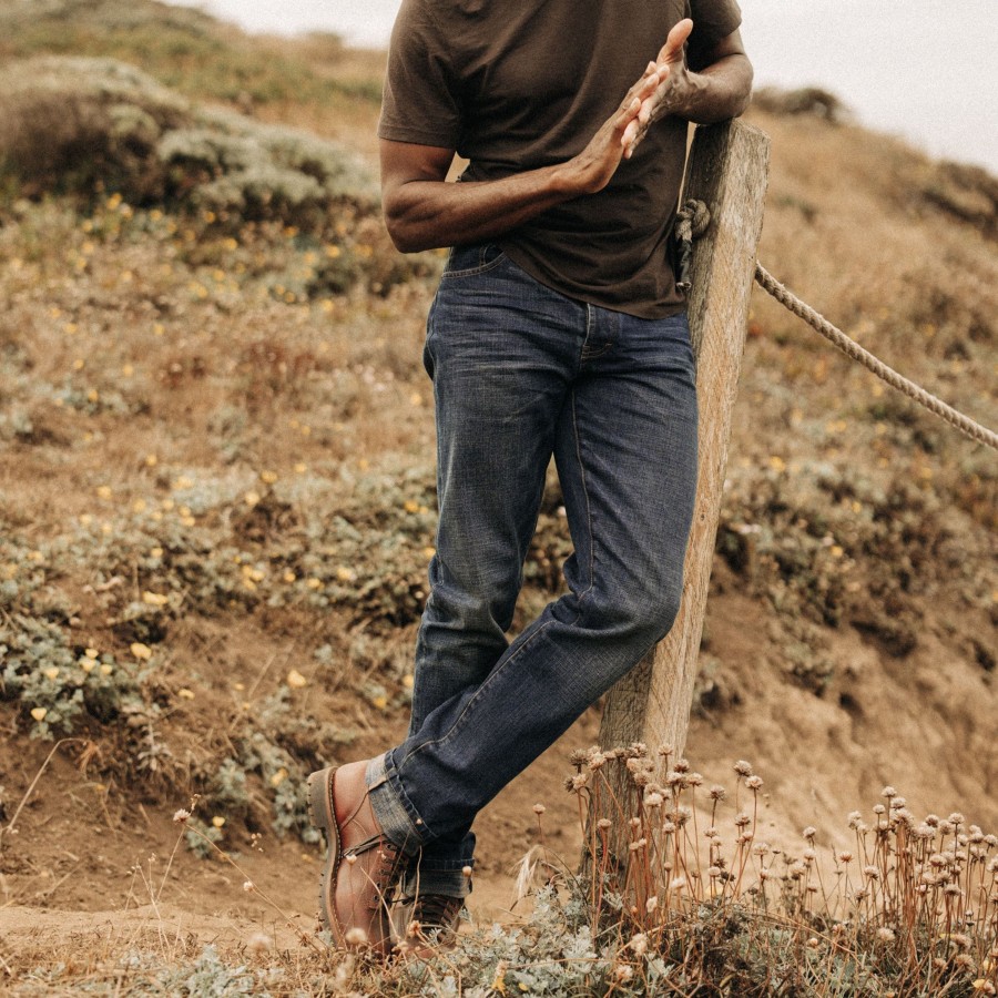 Bottoms Taylor Stitch | The Democratic Brushed Back Jean In Collins Resin Wash Selvage Denim