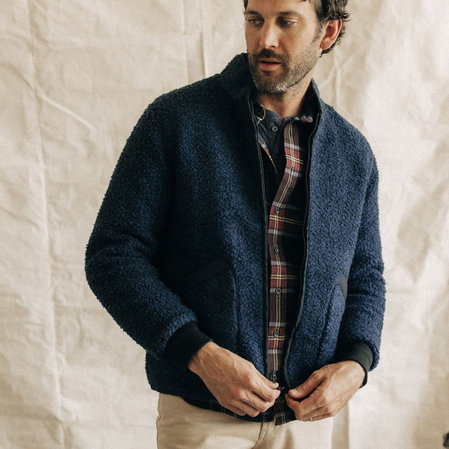 Outerwear Taylor Stitch | The Carson Jacket In Dark Navy Fleece